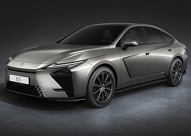 Silver Lexus ES Car Studio Shot