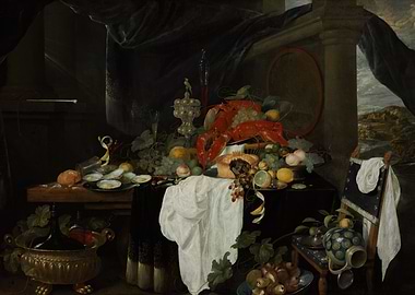 Still Life with Lobster and Fruit