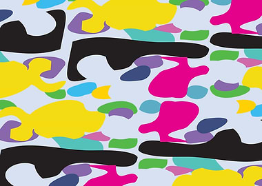 Abstract Colorful Shapes Pattern