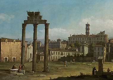 Roman Forum Painting by Canaletto