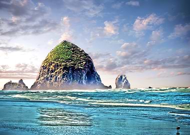 Haystack Rock Oregon Coast Landscape