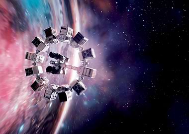 Interstellar spaceship in deep space