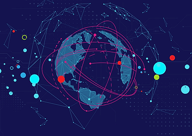 Global Network Connection Digital Art