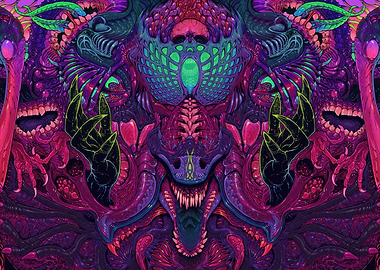 Abstract Alien Horror Landscape