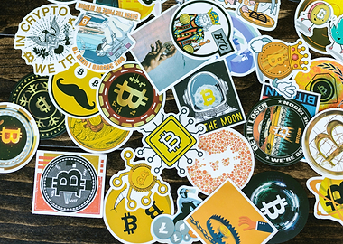 Bitcoin Cryptocurrency Themed Sticker Collection