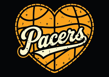 Pacers Basketball Heart
