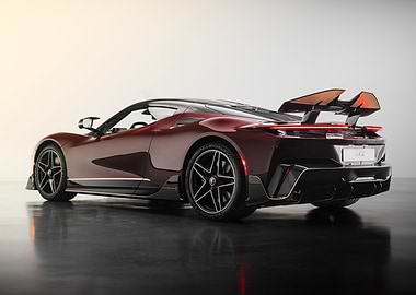 Maroon Sports Car Rear View