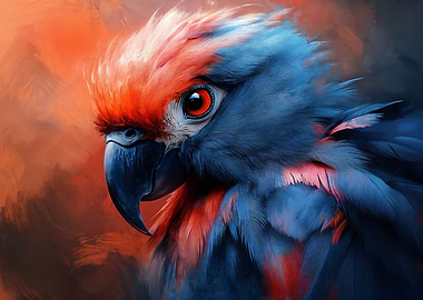 Colorful Parrot Portrait