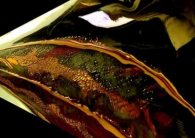 Abstract Porcelain #1 - Abstract Metallic Liquid Texture