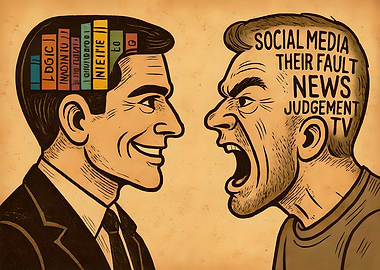 Logic vs. Media Influence Illustration