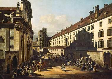 Vienna street scene painting