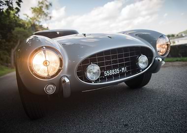 Silver Classic Car Front View