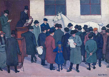 Horse Auction by Robert Bevan Painting