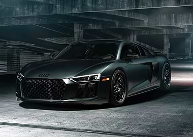 Sleek Gray Audi R8 Car