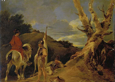 Military Scene with Soldiers and Horses