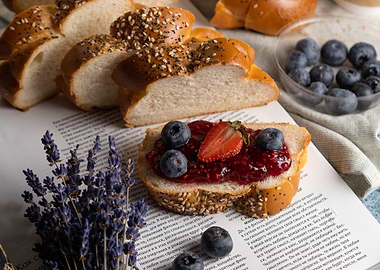 Bread with Berries and Lavender