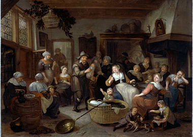 Old Master Painting: Festive Gathering