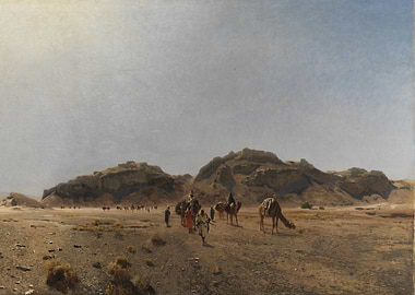 Desert Caravan Painting
