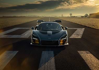McLaren Senna on Runway at Sunrise