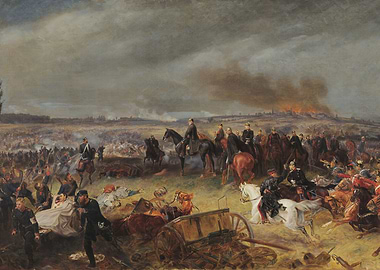 Historical Battle Scene Painting