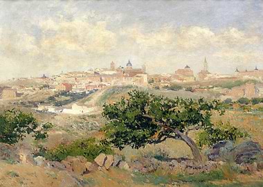 Toledo, Spain, landscape painting