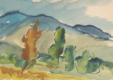 Landscape Below the Mountains