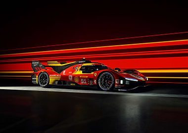 Ferrari Race Car Studio Shot