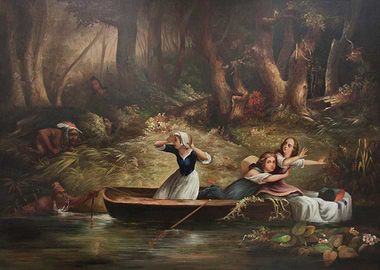 Perilous River Escape Painting