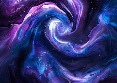 Abstract Swirl of Purple and Blue