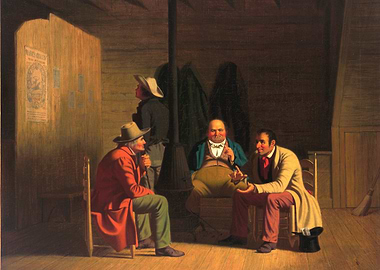 Men in a Tavern, Painting