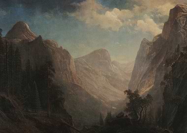 Mountain Valley Landscape Painting