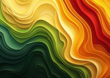 Abstract Colorful Layered Waves