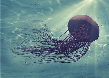 Jellyfish in Ocean Water