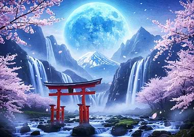 Japanese Landscape Torii Gate