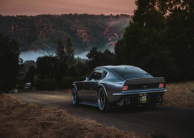Classic Car on a Country Road