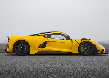 Yellow Hennessey Venom F5 Revolution Coupe