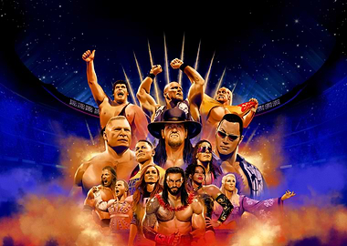wwe superstars collage