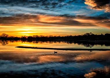Lake at Sunset