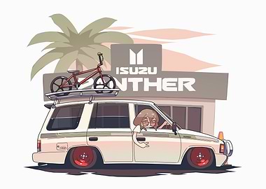 Isuzu Panther with Bicycle on Top