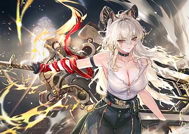 Zani Wuthering Waves with Horns and Weapon