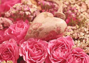 Floral Heart Still Life