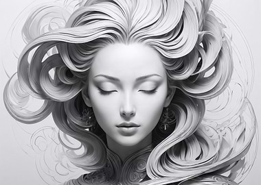 Monochromatic Portrait of a Woman