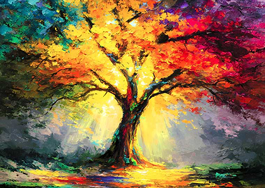 Abstract Spiritual Nature Tree of Life