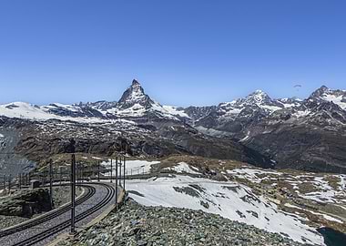 Matterhorn Mountain View with Railway