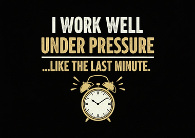 I Work Well Under Pressure Design