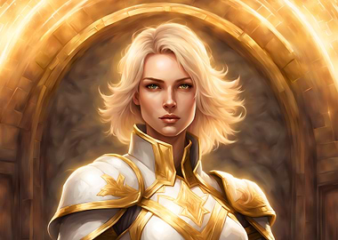 RPG Character Holy Priest Woman Portrait