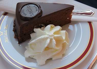 Sacher Cake with Whipped Cream