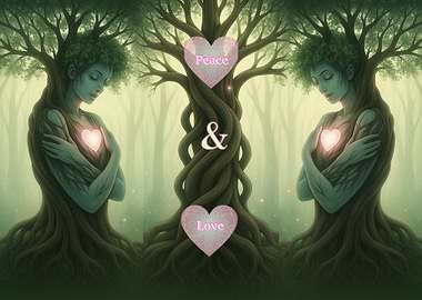 Peace and Love Tree Spirits