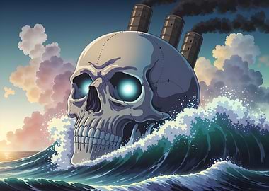 Skull Island Steampunk Sea