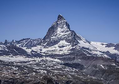 Matterhorn Mountain Peak Under Blue Sky